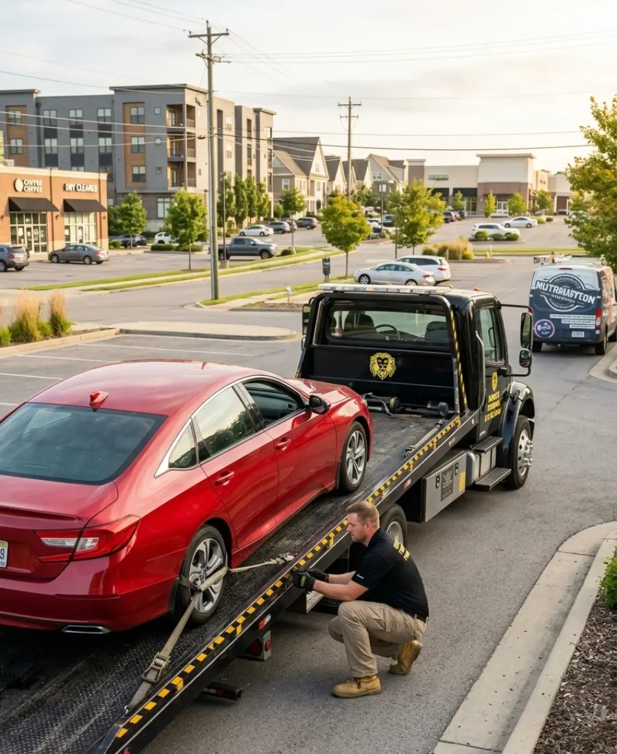 Towing Hermitage TN — King's Towing flatbed truck serving 37076 Davidson County