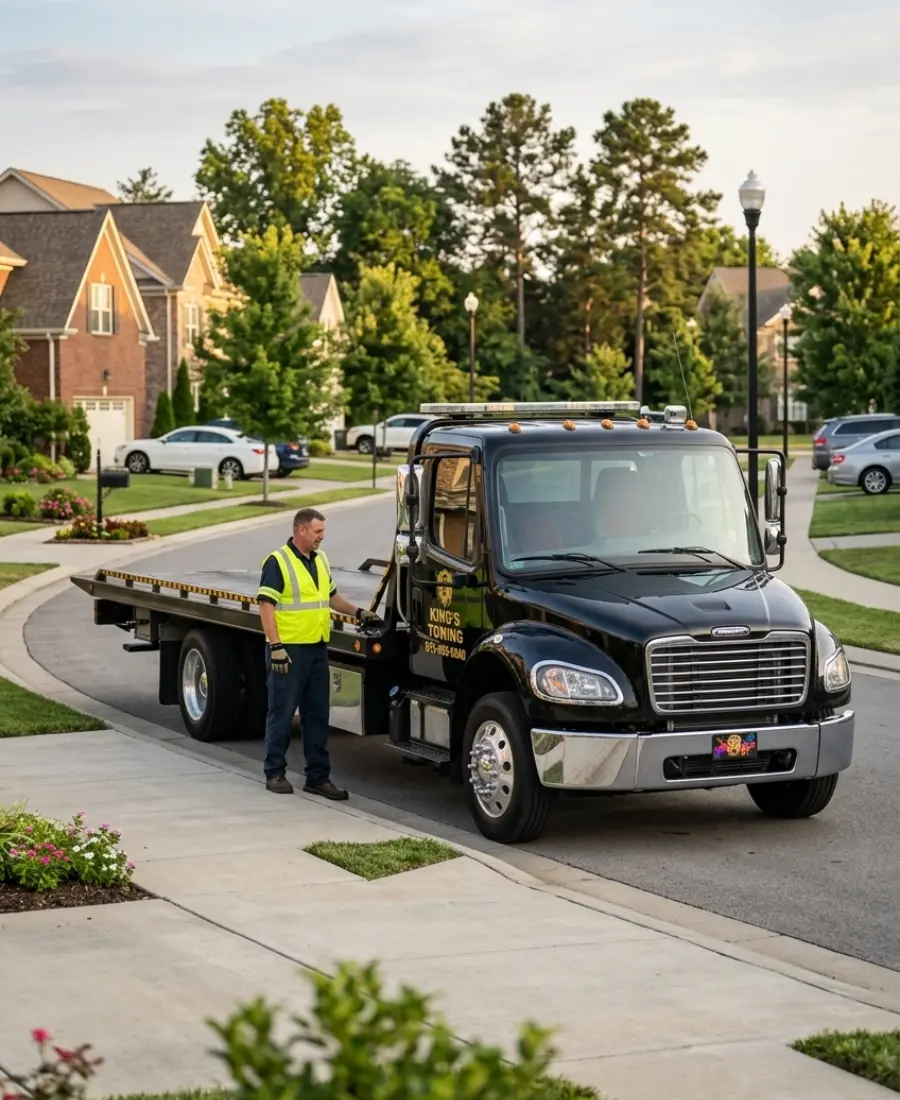 Towing Murfreesboro TN — King's Towing flatbed truck serving Rutherford County