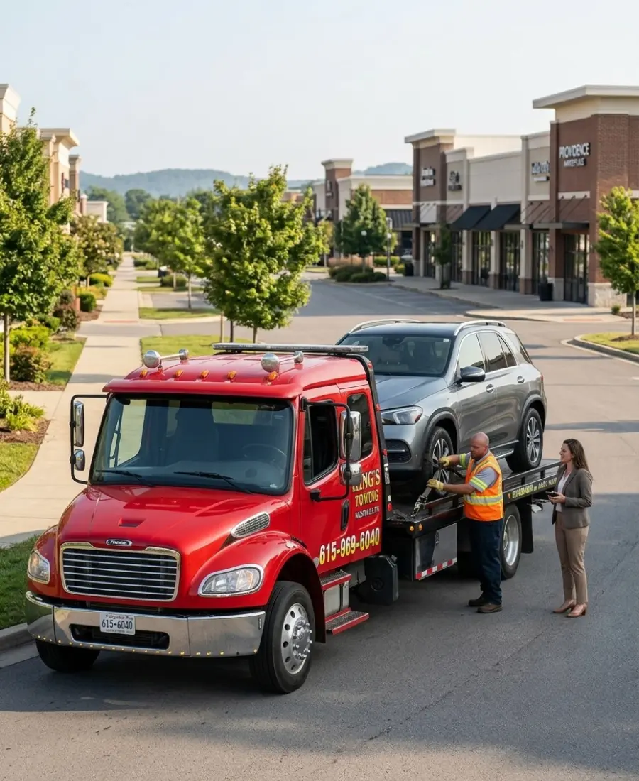Towing Mount Juliet TN — King's Towing flatbed truck serving 37122 Wilson County